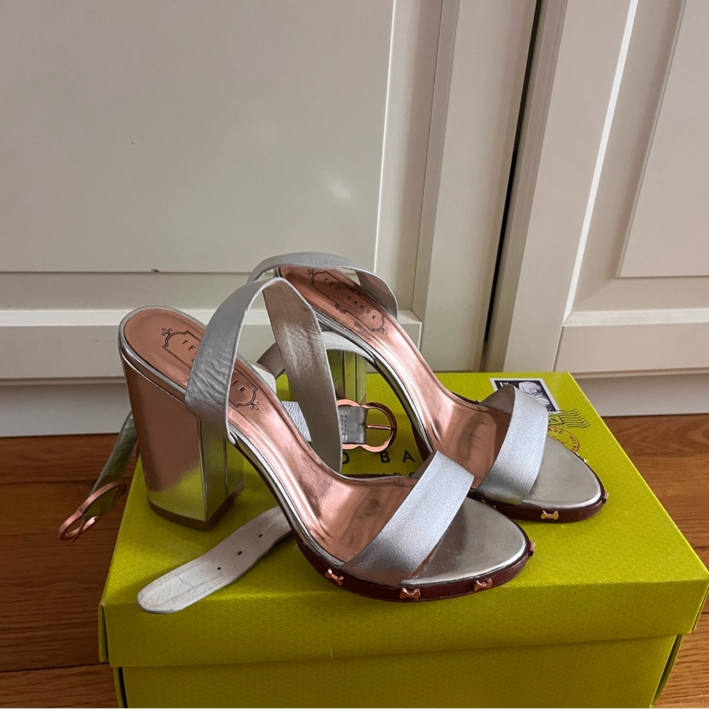 Ted Baker - Elegant Silver and Rose Gold Women's Heels